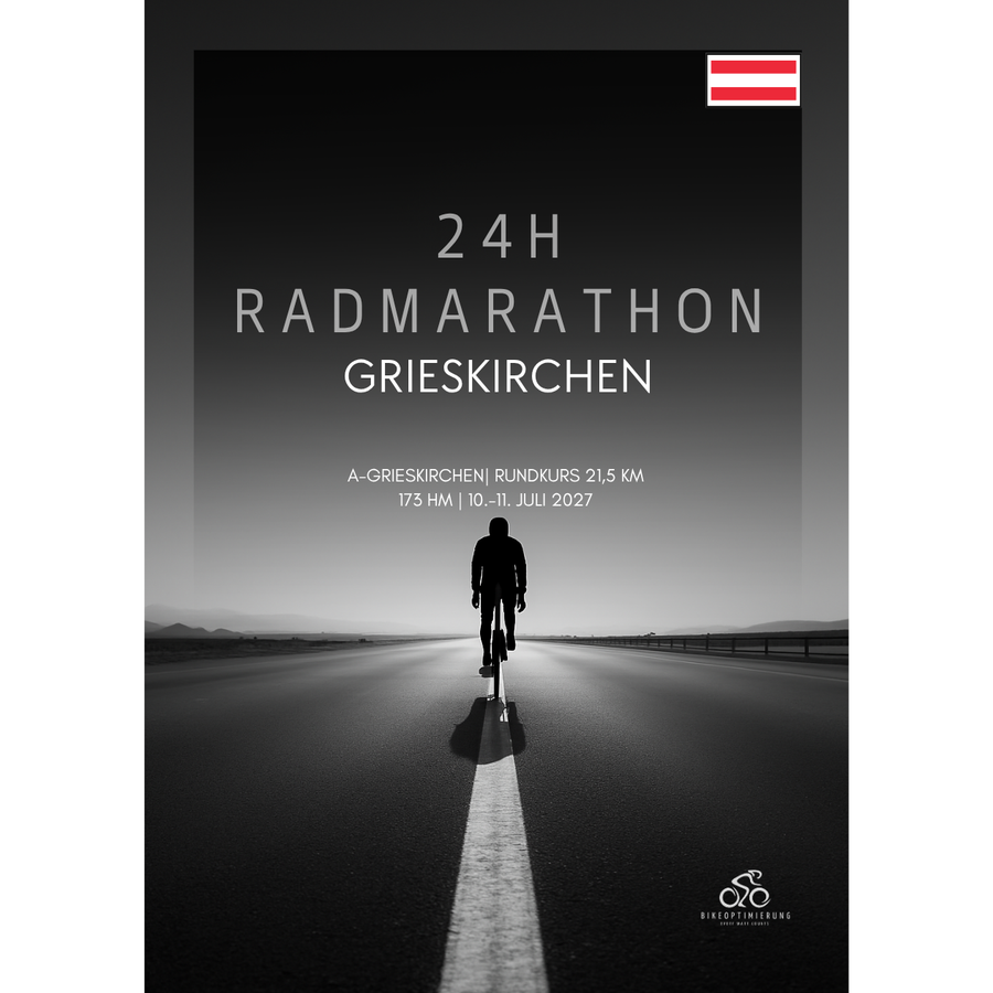 Rennkarte zum 24h Radmarathon Grieskirchen 2027 in Österreich mit Datum und Angaben zum Rundkurs