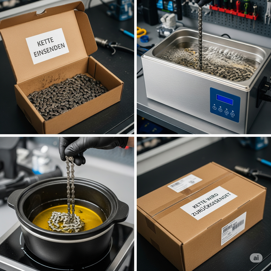 Kette wachsen lassen & reinigen – Profi Bike-inkl. Versandservice