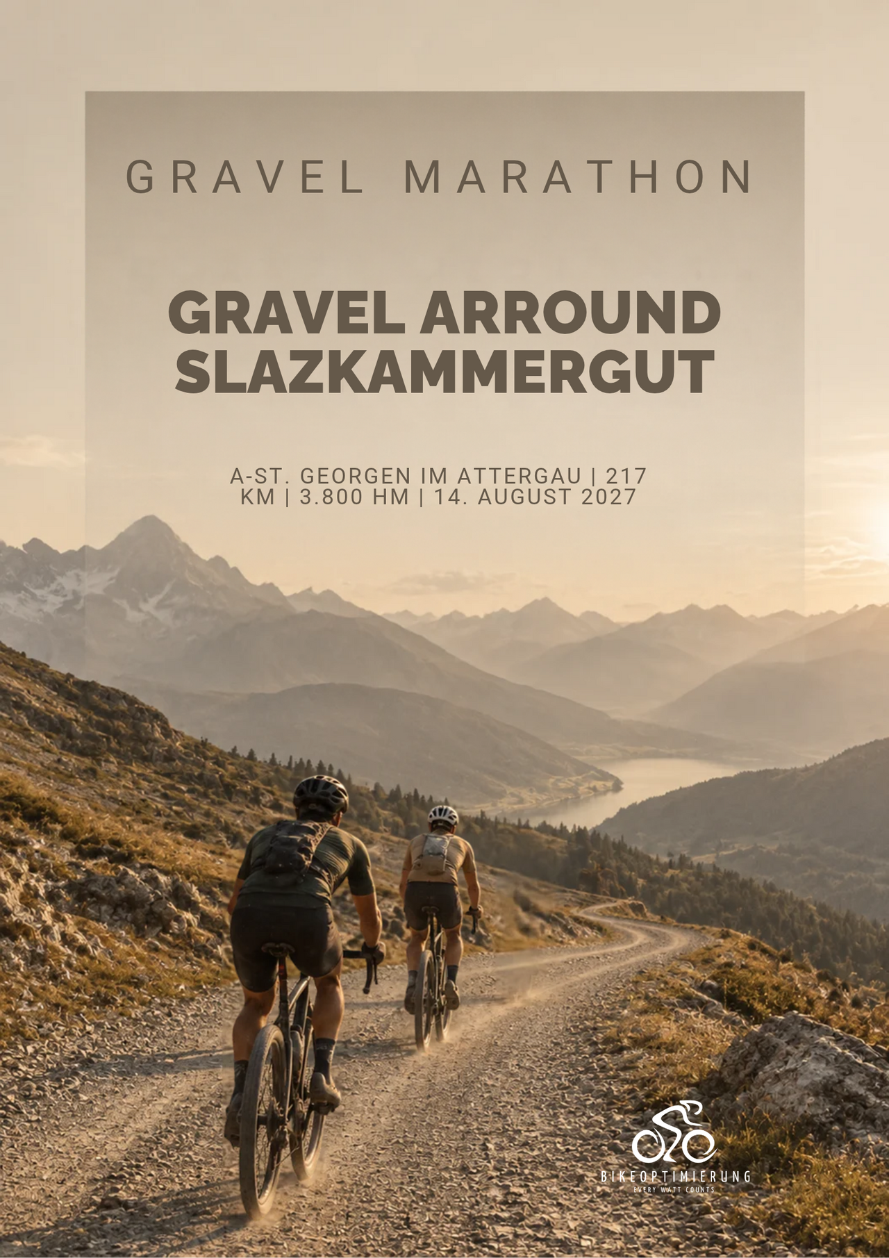 Gravel Around Salzkammergut 2027 – Unsupported-Gravel-Event am 14. August in Österreich mit 163 oder 217 Kilometern und bis zu 3.800 Höhenmetern.