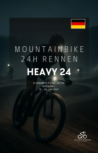 Rennkalender-Grafik zum HEAVY24 MTB am 19.–20. Juni 2027 in Chemnitz.