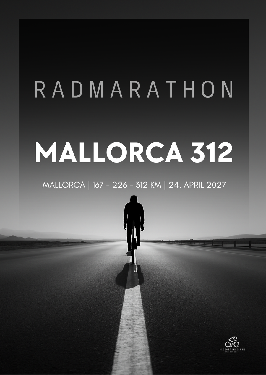 Rennkalender-Grafik zur Mallorca 312 am 24. April 2027 mit den Distanzen 167, 226 und 312 km