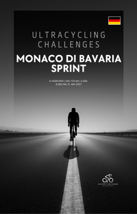 Rennkarte zur Monaco di Baviera Sprint 2027 mit Start am 15. Mai in München und einer Strecke von 650 bis 725 Kilometern