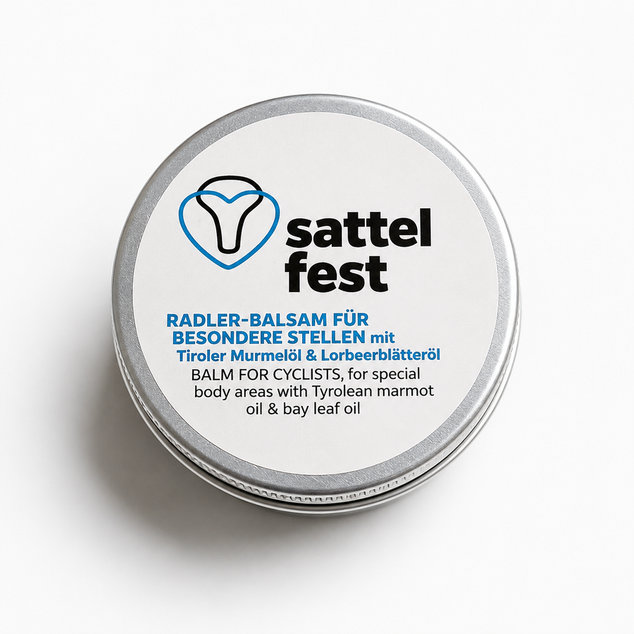 Montiana Sattelfest Radlerbalsam 25 ml mit Murmeltieröl und Lorbeerblätteröl