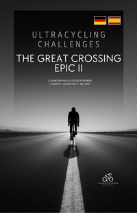 Rennkarte zur The Great Crossing Epic II 2027 mit Start am 17. Juli in München und Ziel in Ayegui, Spanien