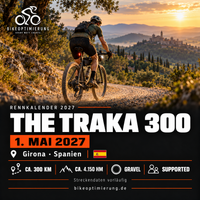 Gravel-Rennen The Traka 300 2027 in Girona, Spanien, über 300 Kilometer und 4150 Höhenmeter.