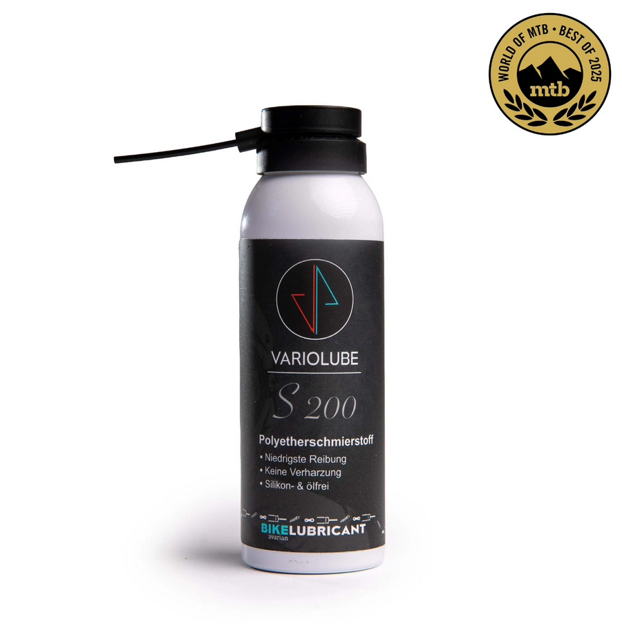 Variolube S200 Allround Spray als Flasche mit Sprühaufsatz, Vorderansicht