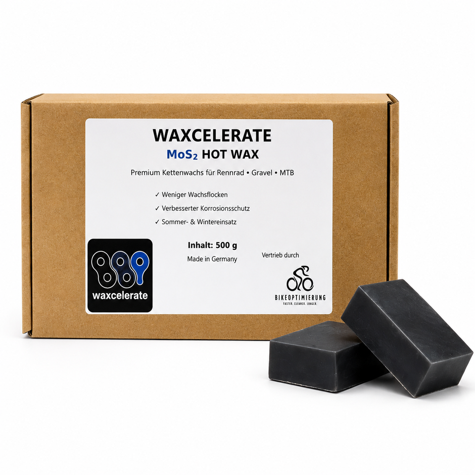 Waxcelerate MoS₂ Hot Wax 500 g – Premium Heißwachs für Fahrradketten – Bikeoptimierung