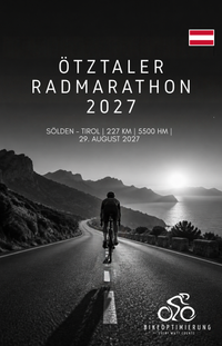 Rennkarte zum Ötztaler Radmarathon 2027 am 29. August in Sölden mit 227 Kilometern und 5.500 Höhenmetern