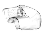 Zeichnung der Anwendung des Variolube Chain CLNR, bei der der Reiniger auf ein Tuch gegeben wird